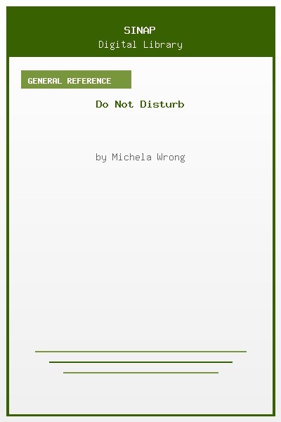 Do Not Disturb cover