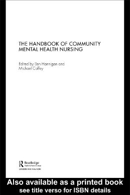 The handbook of community mental health nursing cover