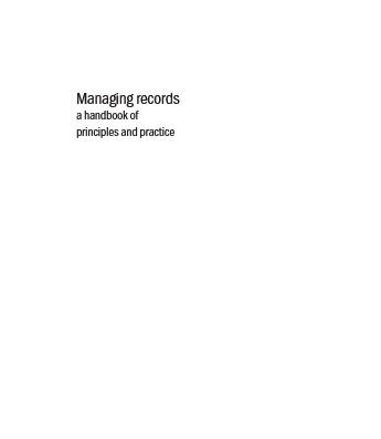 Managing records cover